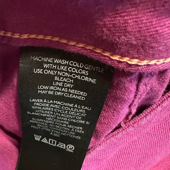 Sz 8 EUC Maeve Magenta Linen Colette Wide Leg Pants Anthropologie - Picture 9 of 14